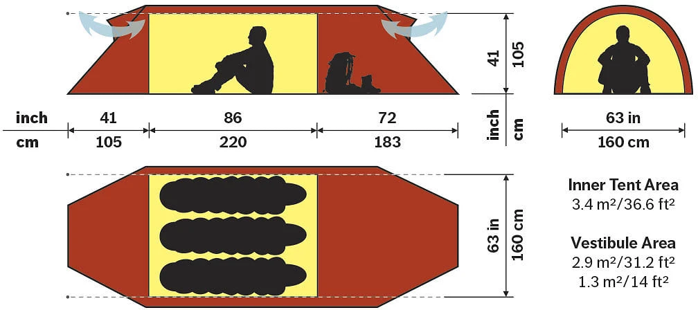 Hilleberg Keron 3 GT Red 4 Hilleberg Keron 3 GT Red - Bilde 2