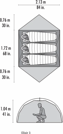 MSR Elixir 3 Tent V2 Green -Utendørsutstyr eitjc93j06kvsnoinqya