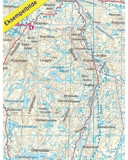 Hardangervidda Vest 1:100 000 NC 5 Hardangervidda Vest 1:100 000 NC - Bilde 3