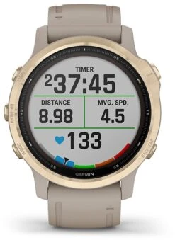 Garmin Fenix 6S Pro Solar. Lt. Gold Gold/Sand -Utendørsutstyr lciwuej4mgdgzfijawyp