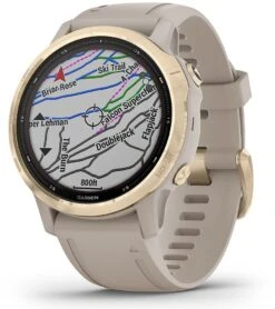 Garmin Fenix 6S Pro Solar. Lt. Gold Gold/Sand -Utendørsutstyr ljjr8i7yuwxudhmdaer9