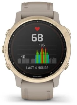 Garmin Fenix 6S Pro Solar. Lt. Gold Gold/Sand -Utendørsutstyr mcaouowwooyobvso68ll