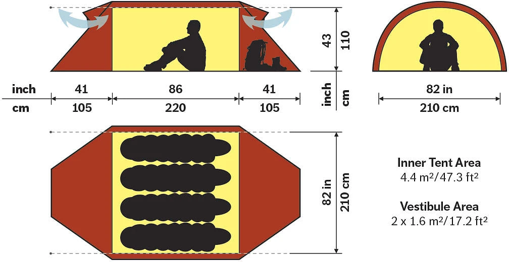 Hilleberg Keron 4 Red 4 Hilleberg Keron 4 Red - Bilde 2