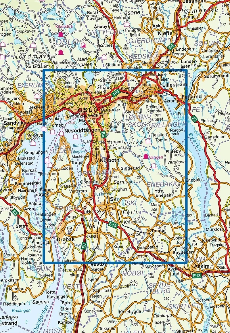 Oslo Østmark 1:50 000 NC 4 Oslo Østmark 1:50 000 NC - Bilde 2