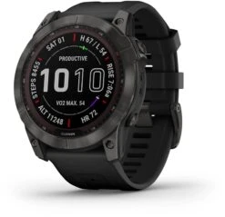Garmin Fenix 7X Sapphire Solar Carbon Gray W/Black Band