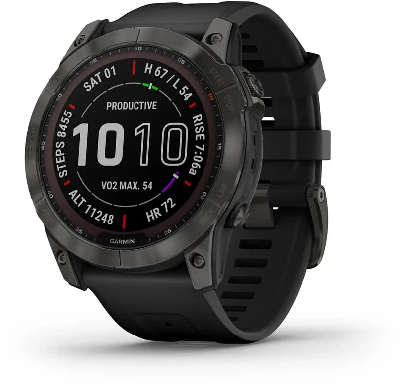 Garmin Fenix 7X Sapphire Solar Carbon Gray W/Black Band 3 Garmin Fenix 7X Sapphire Solar Carbon Gray W/Black Band