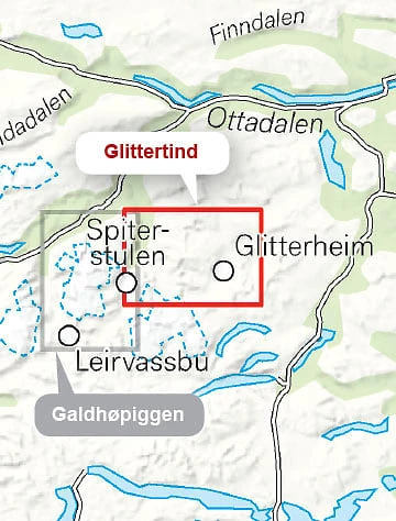 Høyfjellskart Glittertind 1:20000 Topo 4 Høyfjellskart Glittertind 1:20000 Topo - Bilde 2