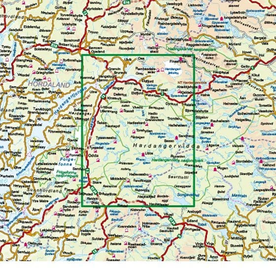 Hardangervidda Vest 1:100 000 NC 4 Hardangervidda Vest 1:100 000 NC - Bilde 2