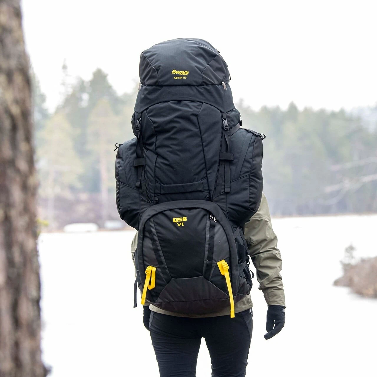 Bergans Of Norway Alpinist V6 Medium 110L Black / Waxed Yellow 4 Bergans Of Norway Alpinist V6 Medium 110L Black / Waxed Yellow - Bilde 2
