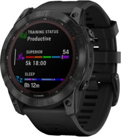 Garmin Fenix 7X Sapphire Solar W/Blac Black DLC