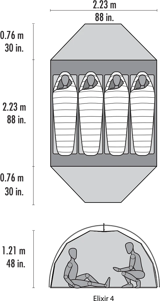 MSR Elixir 4 Tent V2 Green 6 MSR Elixir 4 Tent V2 Green - Bilde 4