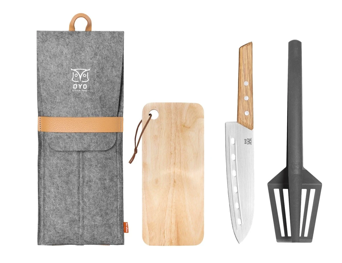 Trio Tursett Med Kniv, Spadepinsett Og Fjøl Grå 3 Trio Tursett Med Kniv, Spadepinsett Og Fjøl Grå